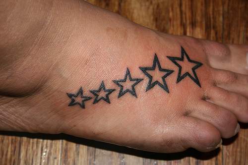 star designs for tattoos. star trail tattoo designs By